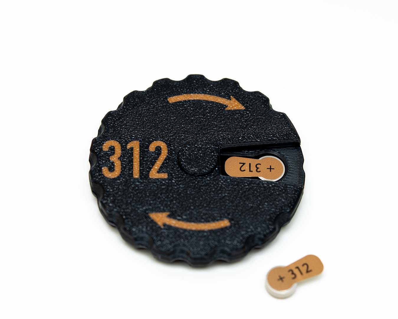 Magnetic Hearing Aid Battery Caddy – Easy-Open, Portable Battery Holder (Size 312)